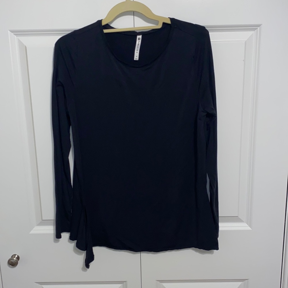 Black long Sleeve Side Tie Fabletics Top